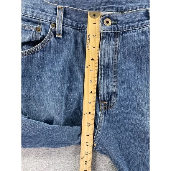 RALPH LAUREN Jeans Men's 38x30 (Fits 36x27) Light Wash Leather Patch Vintage - Picture 3 of 10